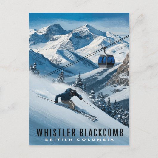Fluiter Blackcomb: Skiën op de toppen Briefkaart (Voorkant)