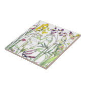  fluitfles met dunne peul tegeltje (Zijkant)