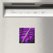 Fluitfluitist muzikant vierkante magneet (Insitu (Vaatwasser))