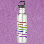 fluitinstrument regenboog waterfles<br><div class="desc">Hou je van muziek thema waterflessen? Ken je een fluitist? Deze waterfles heeft fluiten in rood,  sinaasappel,  geel,  groen,  paarse,  blauw en roze.</div>