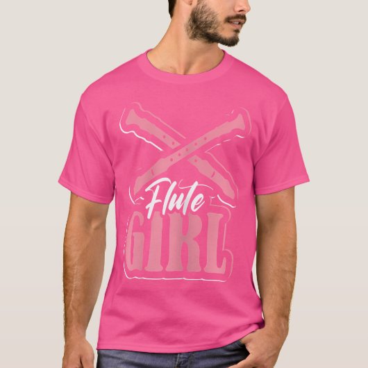 Fluitist en fluit ontwerpen t-shirt (Voorkant)