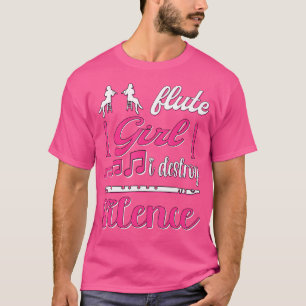 Fluitist I Destroy Silence Fluitist Fluit T-shirt