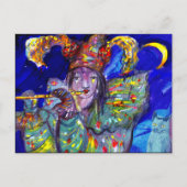 FLUITIST IN BLAUW carnavalsmasker Uitnodiging Briefkaart (Voorkant)