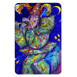 FLUITIST IN BLAUW / Venetiaanse Carnavalsnacht Magneet