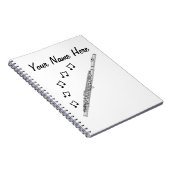 Fluitist Musicus Muziekdocent Custom Notitieboek (Rechterzijde)