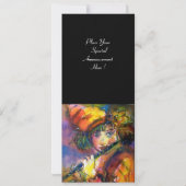 FLUITIST PORTRET Masqueradefeestprogramma Kaart (Achterkant)