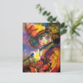 FLUITIST PORTRET Venetiaanse Masquerade Muziek Uitnodiging Briefkaart (Staand voorkant)