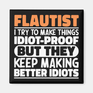 Fluitist Probeert Dingen Marching Band Humor Magneet
