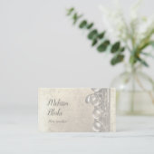 Fluitleraar Faux Gold folie Treble Visitekaartje (Staand voorkant)