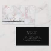 Fluitleraar Marmeren achtergrond Visitekaartje (Voorkant / Achterkant)