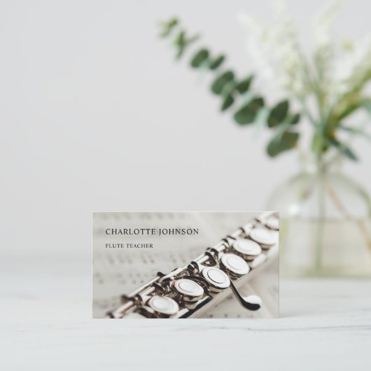 Fluitleraar Modern Professioneel Visitekaartje (Staand voorkant)