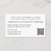 fluitleraar muziekinstrument instructeur visitekaartje (Achterkant)