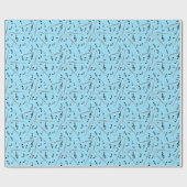 Fluitmuziek notitie patroon inpakpapier (Vlak)