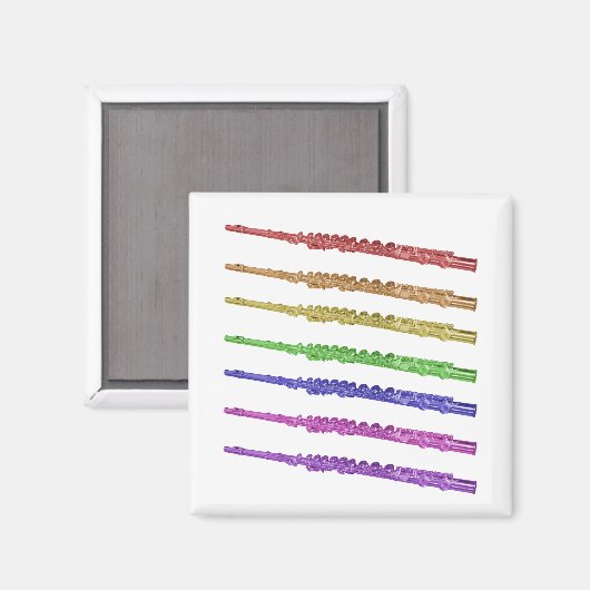 Fluitmuziek Rainbow Magneet (Voorkant / Achterkant)