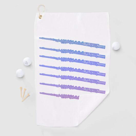 Fluitmuziek Roze Blauw Paarse Golfhanddoek (Insitu)