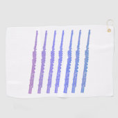 Fluitmuziek Roze Blauw Paarse Golfhanddoek (Horizontaal)