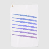 Fluitmuziek Roze Blauw Paarse Golfhanddoek (Voorkant)