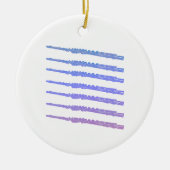 Fluitmuziek Roze Blauw Paarse Keramisch Ornament (Voorkant)