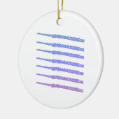 Fluitmuziek Roze Blauw Paarse Keramisch Ornament (Links)