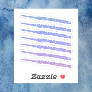 Fluitmuziek Roze Blauw Paarse Sticker