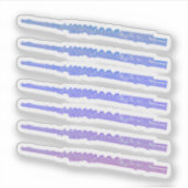 Fluitmuziek Roze Blauw Paarse Sticker (Voorkant)