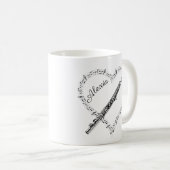Fluitmuzieknotities koffiemok (Voorkant rechts)