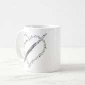 Fluitmuzieknotities koffiemok (Voorkant links)