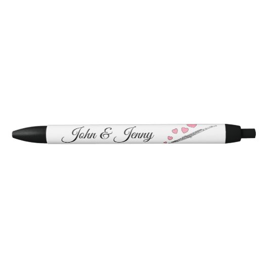 Fluitmuzikant Custom Wedding Favoriet Gift Zwarte Inkt Pen (Voorkant)