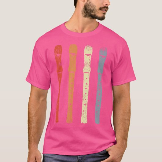 fluitschets fluitspeler recorder t-shirt (Voorkant)