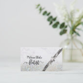 fluitscript op faux glitter visitekaartje (Staand voorkant)