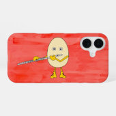 Fluitspelende Egghead iPhone 16 Hoesje (Achterkant horizontaal)