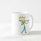 Fluitspelende Stickman Koffiemok (Voorkant rechts)