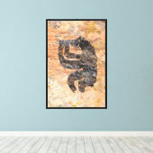 Fluitspeler Beer Canvas Afdruk (Insitu (Houten vloer))