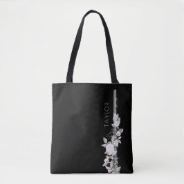 fluitspeler bloemendecor tote bag