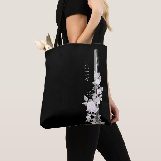 fluitspeler bloemendecor tote bag (Dichtbij)