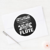 Fluitspeler Fluitmuziek Ik zou kunnen lijken alsof Ronde Sticker (Envelop)