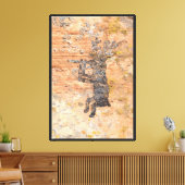 Fluitspeler Hert Canvas Afdruk (Insitu (Woonkamer))