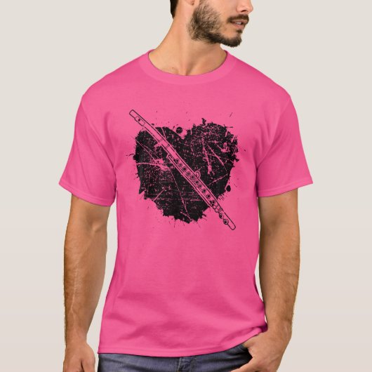 fluitspeler instrumentfluit t-shirt (Voorkant)