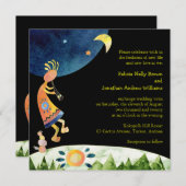 Fluitspeler Kokopelli zuidwestelijke bruiloft Kaart (Voorkant / Achterkant)