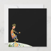 Fluitspeler Kokopelli zuidwestelijke bruiloft Kaart (Achterkant)