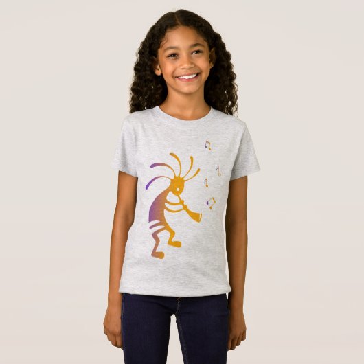Fluitspeler Muziek Kokopelli T-shirt (Voorkant volledig)