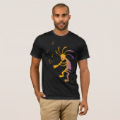 Fluitspeler Muziek Kokopelli T-shirt (Voorkant volledig)