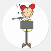 Fluitspeler Stickers Sticker (Voorkant)