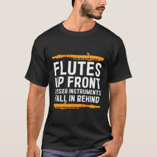 Fluitspeler Woodwind Instrut Muzikale Fluitmuziek T-shirt