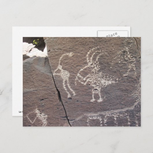 Fluitspelers Petroglyph Santa Fe New Mexico Briefkaart (Voorkant / Achterkant)