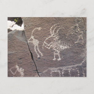 Fluitspelers Petroglyph Santa Fe New Mexico Briefkaart