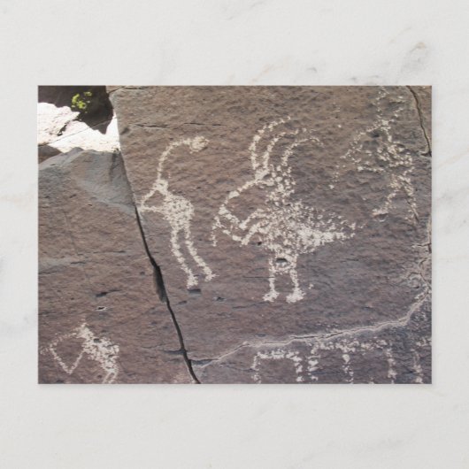 Fluitspelers Petroglyph Santa Fe New Mexico Briefkaart (Voorkant)
