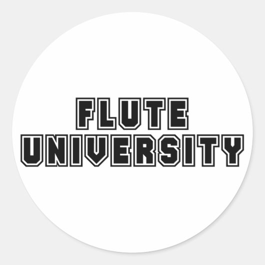 Fluituniversiteit Ronde Sticker (Voorkant)