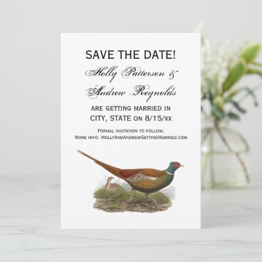 fluitvormingskleur save the date (Staand voorkant)