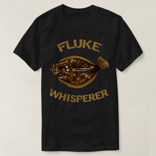 Fluke Whisperer Summer Flounder Vist T-shirt (Design voorkant)